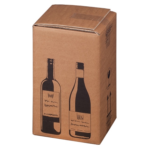 [D97527] 10 Scatole per quattro bottiglie Wine Pack 21,2x20,4x36,8 cm