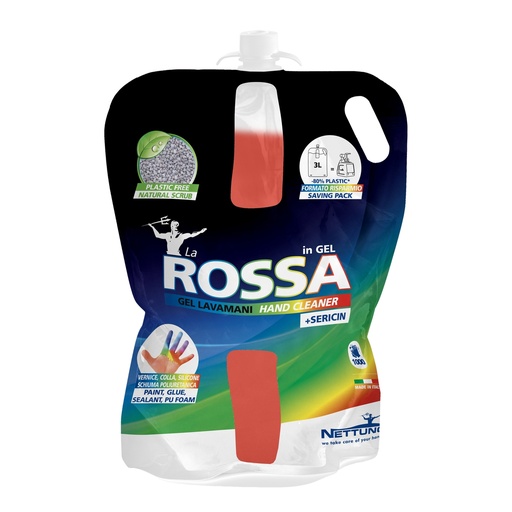 [D97562] Gel lavamani La rossa in Gel T-Bag Ricarica da 3000 ml per T-Duck