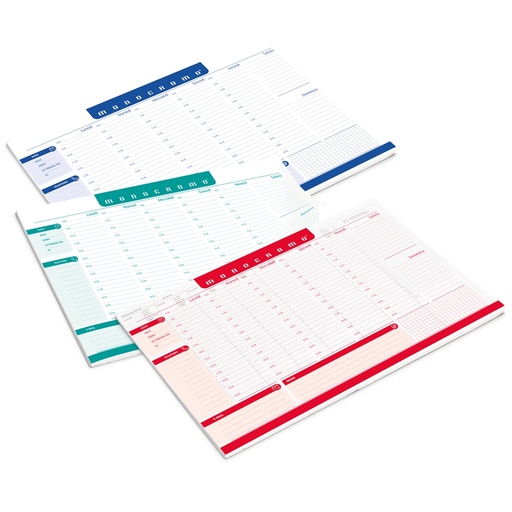 [D97620] Desk Planner Monocromo da scrivania 42x29,5cm colori assortiti Pigna