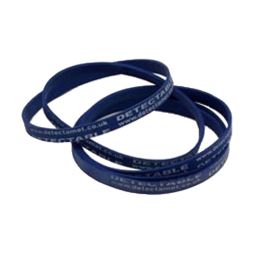 [D97771] Confezione 50 elastici detectabili colore blu 70x6x1mm