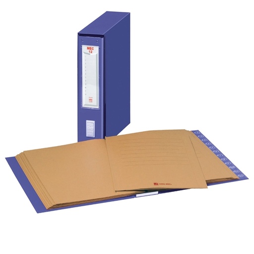 [D29307] CLASSIFICATORE NUMERICO MEC 12 BLU 23X32CM, DORSO 7CM