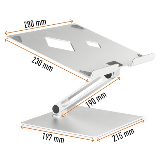 [D97837] Supporto alza notebook Rise da 10'' a 17'' Durable
