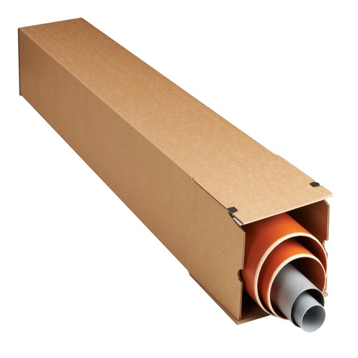 [D97846] 10 Scatole a tubo Square Box 10,5x10,5x86cm chiusura strip
