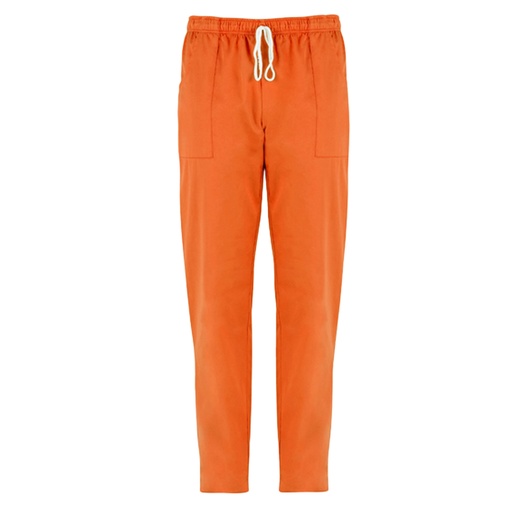 [D97894] Pantaloni Pitagora in cotone Tg. L arancio