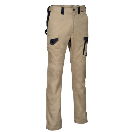 [D97898] Pantalone Jember Super strech Taglia 52 corda/nero Cofra