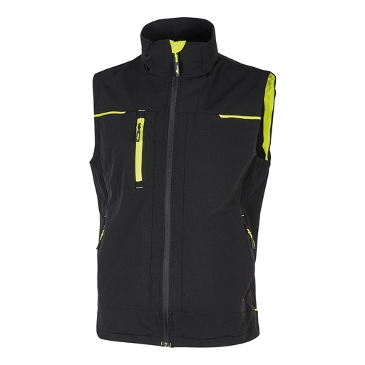 [D98076] Gilet donna Saturn Lady nero-giallo Taglia M U-power