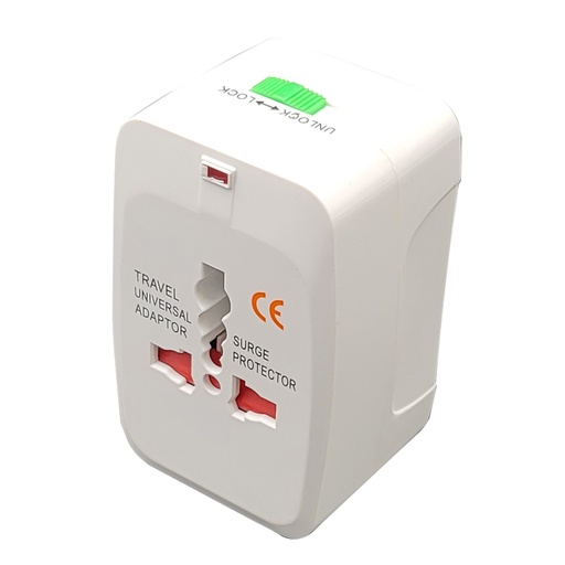 [D98111] Adattatore da viaggio universale con 2 prese USB MKC