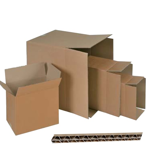 [D98130] Scatola cartone per imballo avana onda doppia 40x40x40cm
