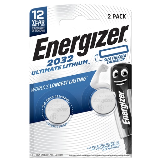 [D98134] Blister 2 pile CR2032 Ultimate Lithium - Energizer Specialistiche
