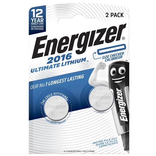 [D98136] Blister 2 pile CR2016 Ultimate Lithium - Energizer Specialistiche
