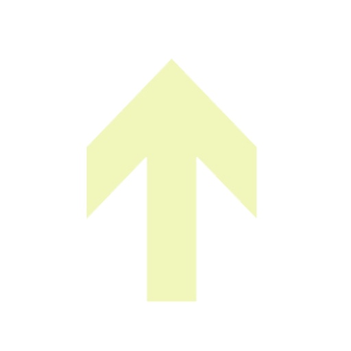 [D98278] Freccia a punta fotoluminescente adesiva 132x189mm colore giallo