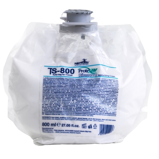 [D98382] Crema mani Protexem Rinnova idratante emolliente in sacca ricarica da 800ml