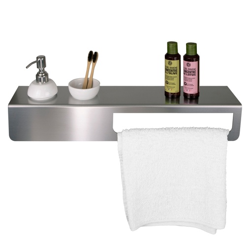 [D98386] Mensola con portasalviette in acciaio inox satinato Laminart