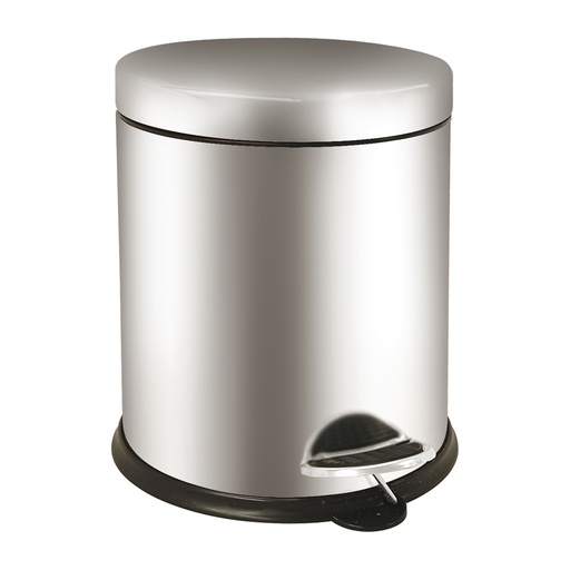 [D98491] Pattumiera a pedale Bin Basic 5L in acciaio inox