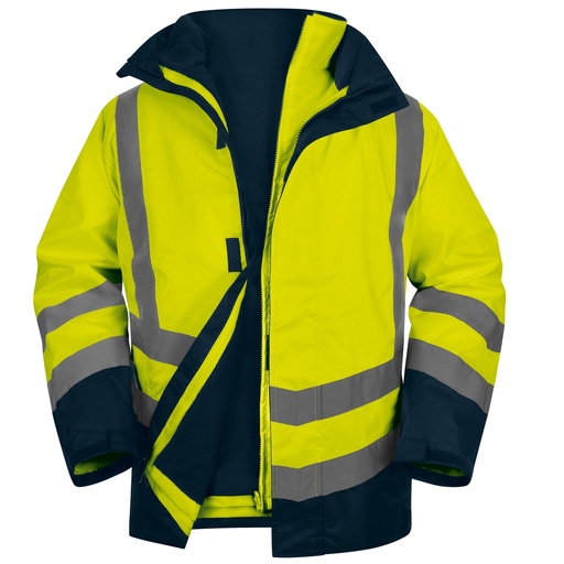 [D98508] Parka 5in1 Optimum 3 alta visibilitA' - giallo fluo - tg. L - DeltaPlus