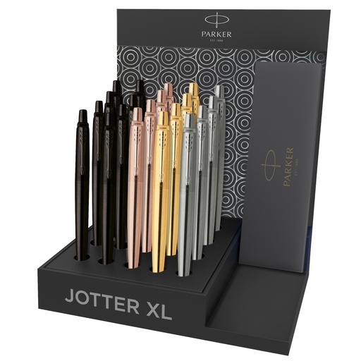 [D98711] Expo da banco 20 penne a sfera Jotter XL Monochrome colori assortiti Parker