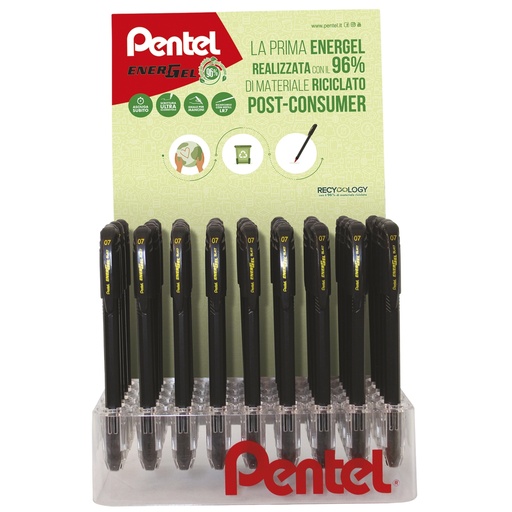 [D98802] Expo 48 roller c/cappuccio Energel Recycology colori assortiti Pentel