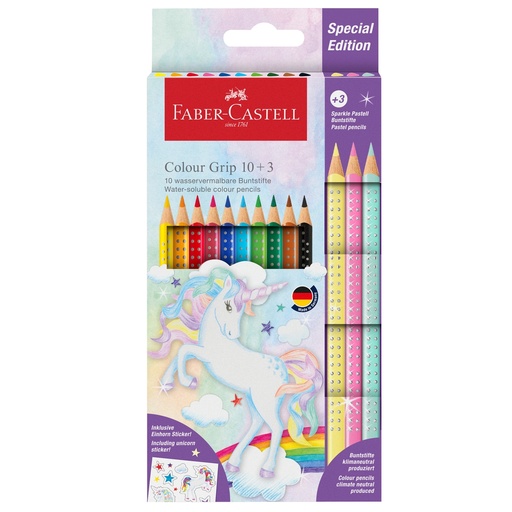[D98885] Astuccio 10+3 matite Colour Grip colori assortiti Faber Castell