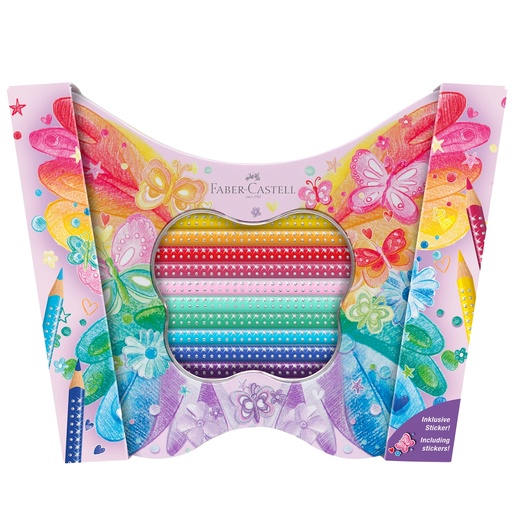 [D98887] Astuccio Farfalla 20 matite colorate Sparkle assortiti Faber Castell