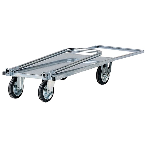 [D99055] Carrello da lavoro c/manici pieghevoli e pianale grigio portata 200kg