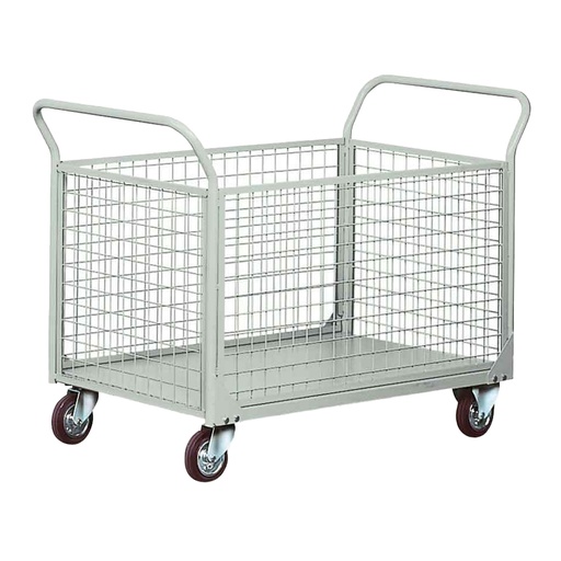 [D99058] Carrello da lavoro 4 sponde rete c/ sponde laterali asportabili portata 300kg