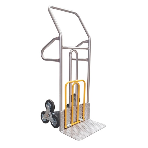 [D99063] Carrello saliscale in acciaio portata max 280kg grigio/giallo