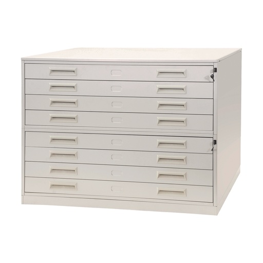 [D99068] Portadisegni orizzontale a 8 cassetti per fogli A0 metallo 137x96x122cm