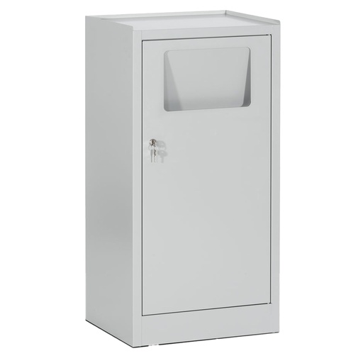 [D99075] Armadietto portabiancheria con sacco 50x40x100cm grigio RAL7038