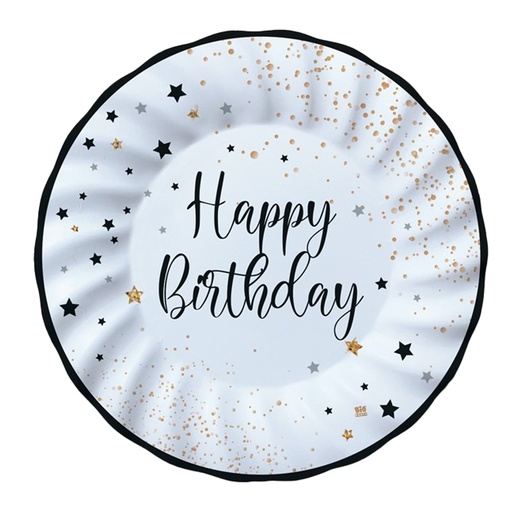 [D99167] 8 piatti D25cm Happy Birthday Big Party