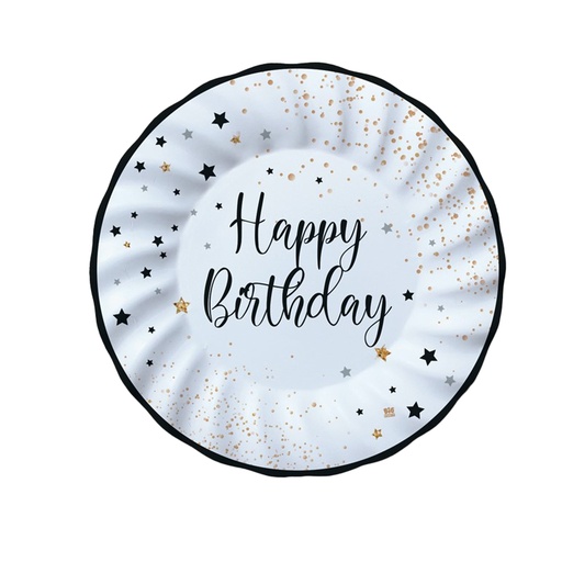 [D99168] 8 piatti D20cm Happy Birthday Big Party