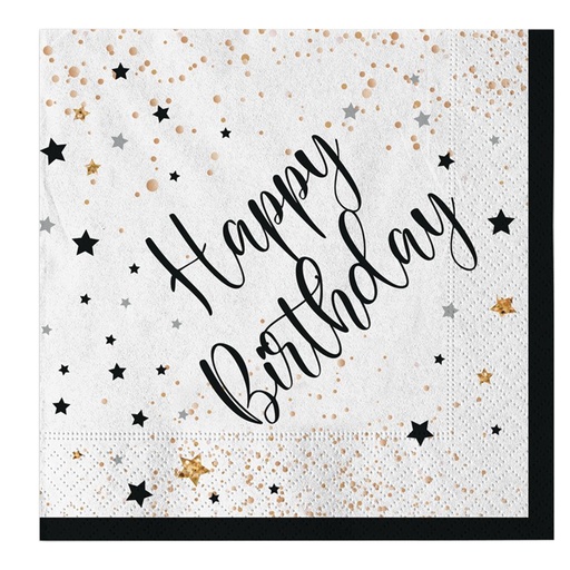 [D99170] 20 tovaglioli in carta 33x33cm Happy Birthday Big Party