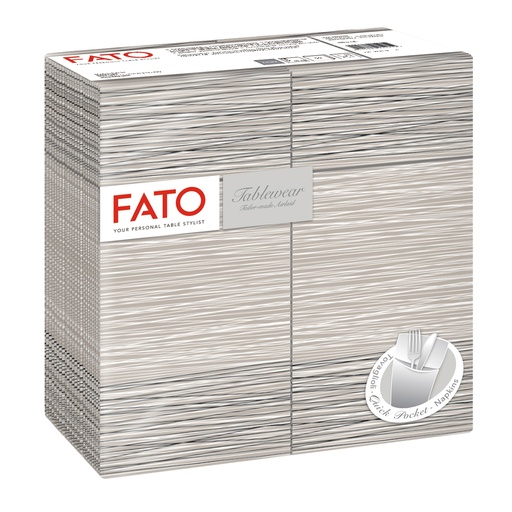 [D99187] 40 tovaglioli portaposate 40x40cm Linea tablewear Millerighe Polvere Fato