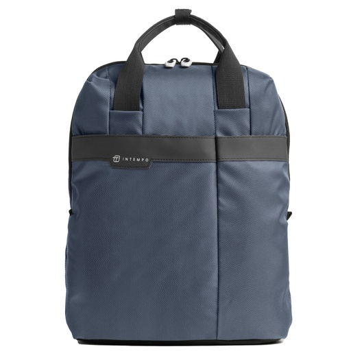 [D99213] Zaino Job dim. 31x45x15cm tessuto tecnico blu INTEMPO