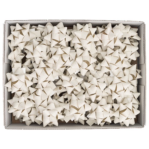[D99268] 50 stelle nastro carta erba 15mmxD6,5cm avorio Brizzolari