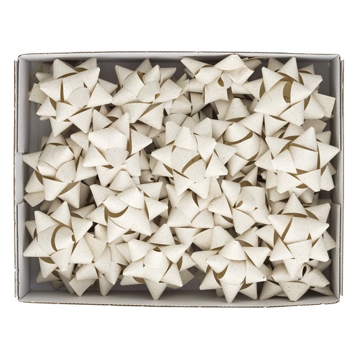 [D99269] 36 stelle nastro carta erba 20mmxD9cm avorio Brizzolari