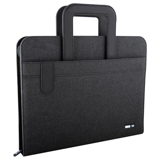 [D99502] Portablocco Flap tessuto tecnico c/manici Flap f.to A4 nero City Time