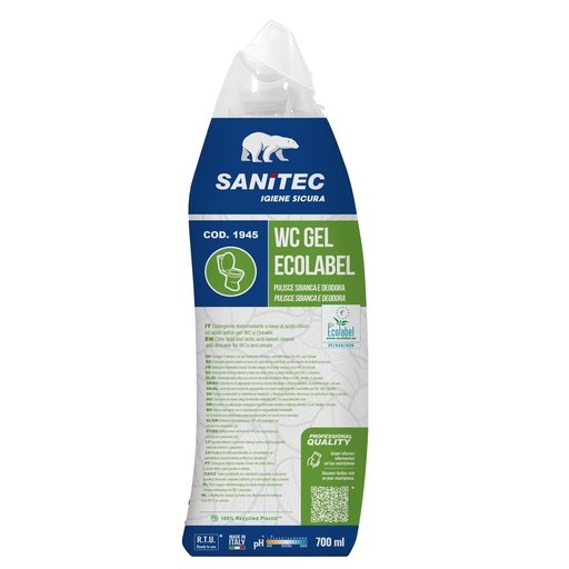[D99583] Detergente disincrostante WC Gel Greenpower 700ml Sanitec