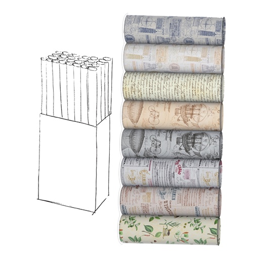 [D99627] Rotolo Ecocarta regalo RetrO' 70x200cm Rex Sadoch