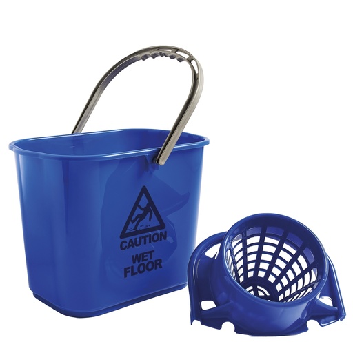 [D99675] Secchio con strizzatore esterno Polar 15L blu Perfetto