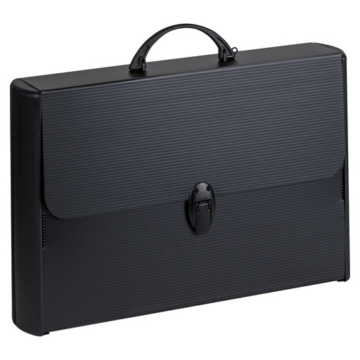 [D99738] Valigetta polionda Total Black 28x43cm dorso rigido 8,5cm Favorit