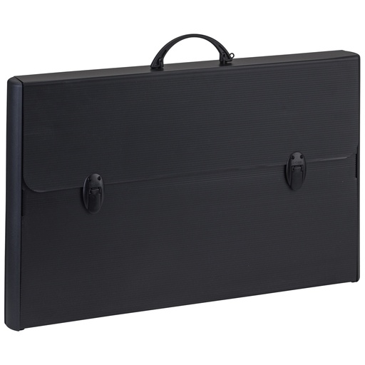 [D99739] Valigetta polionda Total Black 37x60cm dorso rigido 5cm Favorit