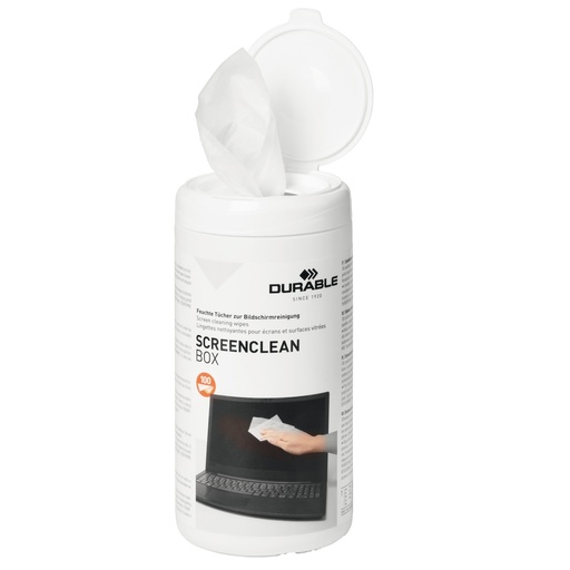 [D99762] Salviettine per pulizia schermi SCREENCLEAN box 100pz- Durable