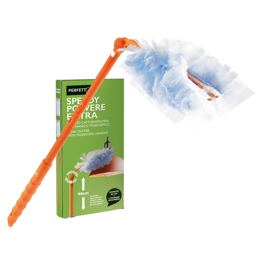 [D99819] Piumino speedy polvere manico allung.+ 2 ricambi Perfetto