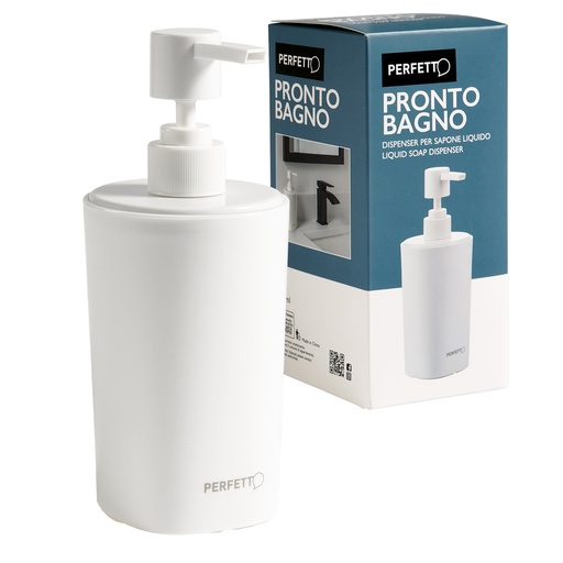 [D99822] Dispenser sapone liquido Pronto Bagno 450ml bianco Perfetto