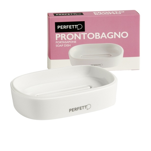 [D99823] Portasapone Pronto Bagno bianco Perfetto