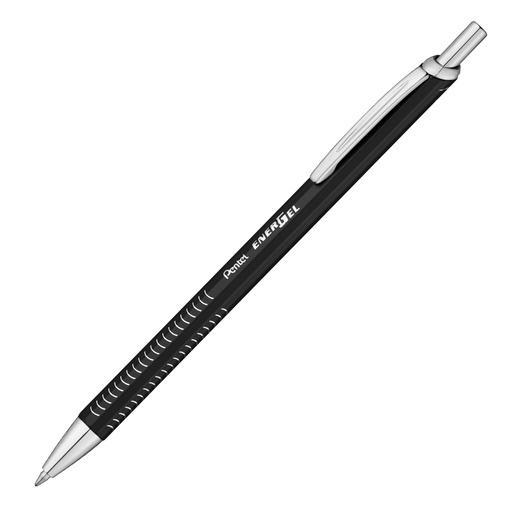 [D99917] Roller EnerGel Metal Slim punta 0.7mm fusto nero Pentel
