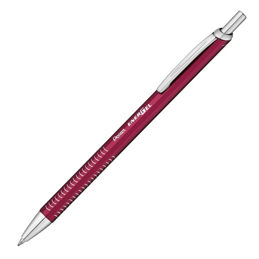 [D99918] Roller EnerGel Metal Slim punta 0.7mm fusto rosso Pentel