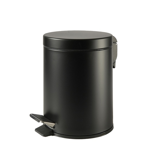 [D99968] Bidone Premium con pedale e vaschetta 5Lt nero satinato Perfetto