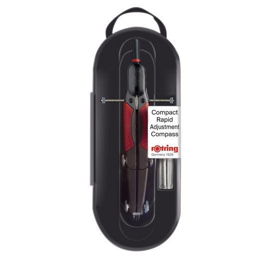 [D99974] Compasso c/regolazione 360mm set 3 pz Rotring