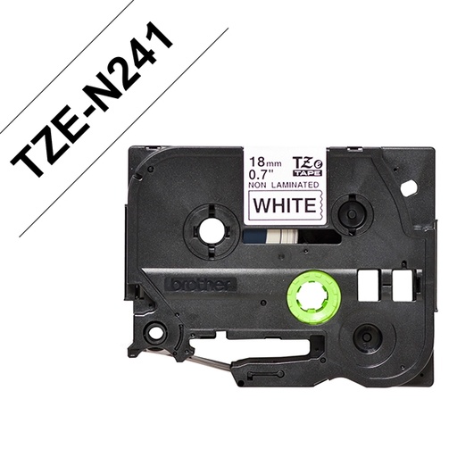 [DBROTZEN241] Brother Nastro TZEN241   da 18 mm (8 m) Nero/Bianco